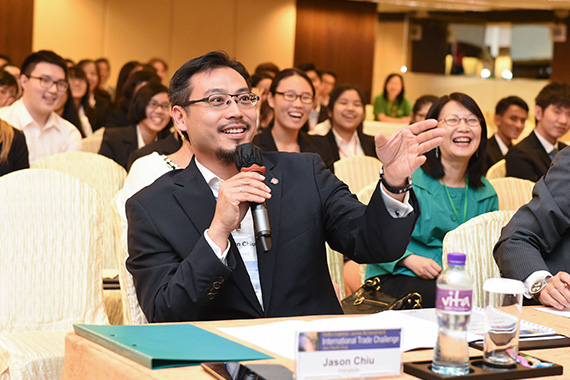 JAHK: Jason Chiu was invited to choose the student winners at the International Trade Challenge