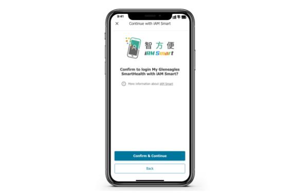 Register a My Gleneagles SmartHealth app patient account with iAM Smart