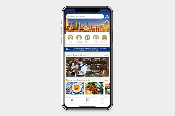 Sands Navigation: Receive complete information and indoor navigation at Sands Resorts Macao
