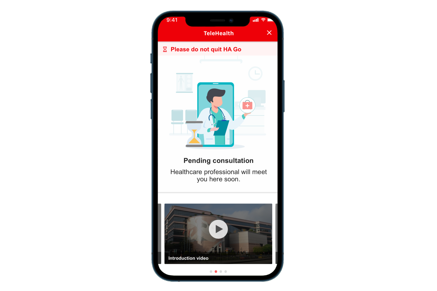 TeleHealth on HA Go provides virtual consultation services