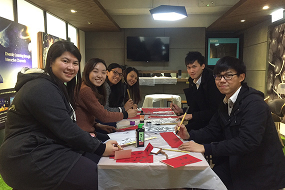 The tradition continues…all you can write Chinese red banners