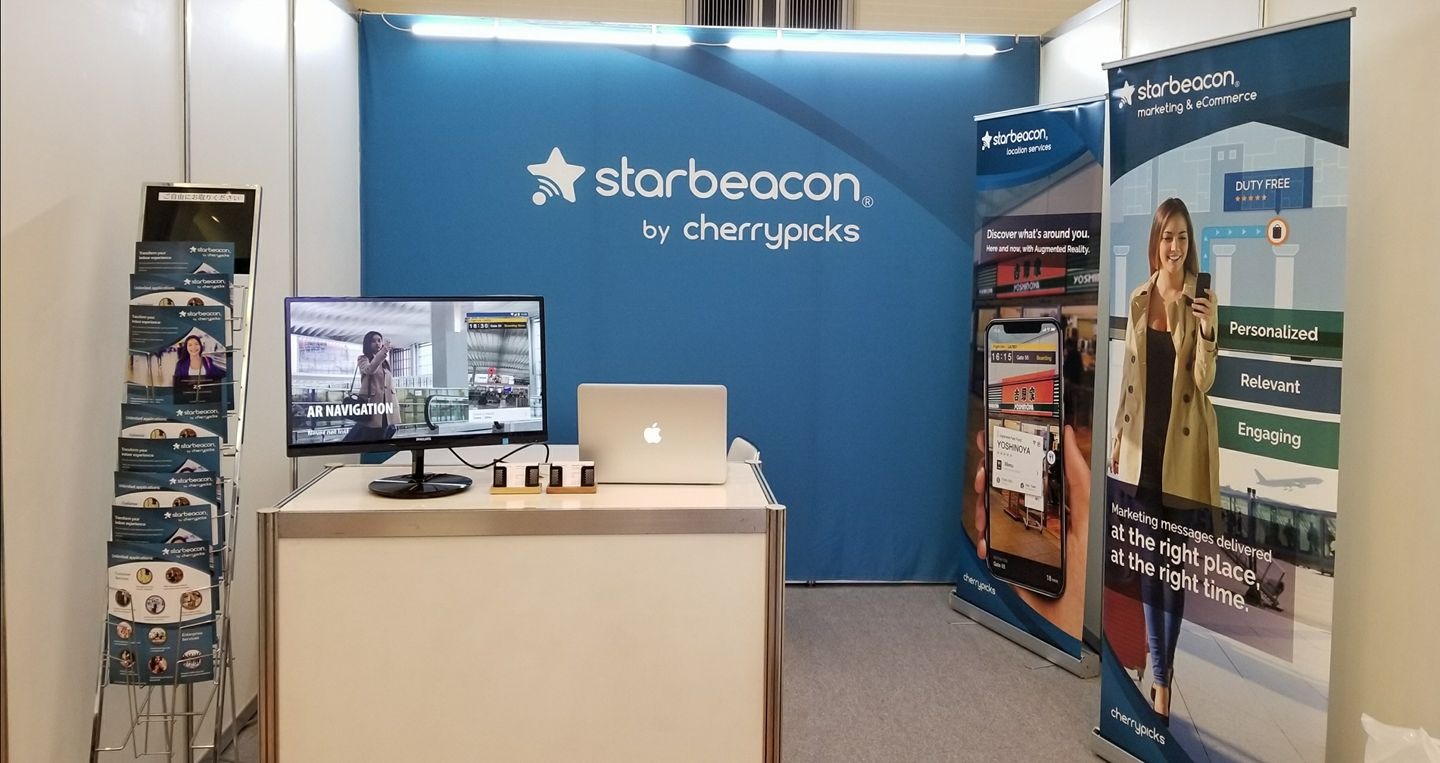 Cherrypicks’ Starbeacon stands out among the other display booths at the 13th ACI Asia-Pacific Regional Assembly, Conference & Exhibition
