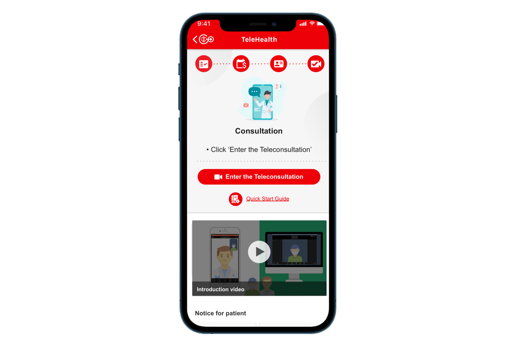TeleHealth on HA Go provides an all-in-one virtual consultation experience for patients